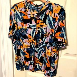 Wild Fable Womens Tropical Button Down